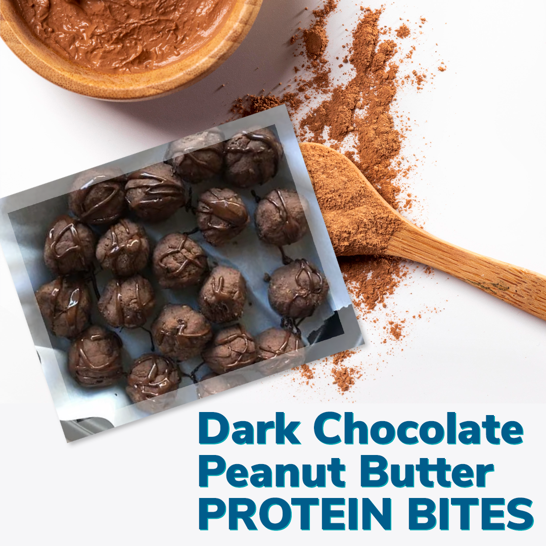 Dark Chocolate Peanut Butter Protein Bites